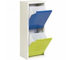 CUBI ARMADIO RICICLI 2 Bianco / blu / verde