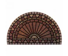 Tappeto Zerbino Mezzaluna In Nylon e Gomma Scritta Home 75x45cm Multicolore