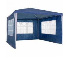 gazebo 3x3m con 3 parti laterali blu
