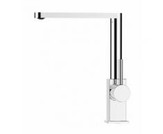 Rubinetto miscelatore lavello fontana cucina VIZIO quadrato con canna alta piatta