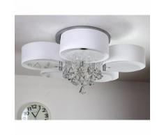 Lampadario da Soffitto con 5 punti luce circolari, elegante illuminazione da soggiorno, camera da