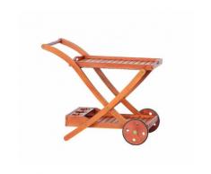 Carrello in legno portavivande casa giardino arredo esterno multiuso piscina drink