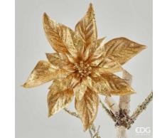 1 STELLA DI NATALE APPENDIBILE 24CM CON CLIP ORO ADDOBBI NATALE ALBERO