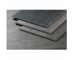 Set di 12 piastrelle per pavimenti in PVC 122 x 22,75 cm - 4 mm - 3,3 m² - Legno grigio