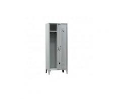 Armadio spogliatoio in metallo, 2 vani, Mis. 700 L x 500 P x 1800 H mm, serratura a cilindro con