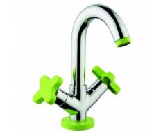 Monoforo lavabo con canna girevole Gioira&Redi Flo 3103 | Cromo - Viola