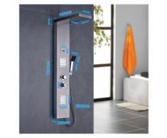 Colonna Doccia Idromassaggio Termostatico Doccia Kit Quadrata in Acciaio Inox 3 Funzioni con LCD