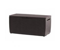 Baule Cassapanca Panchina due Posti in Resina per Giardino 123x53,5x57cm Capri