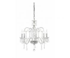 I-246/00200 - lampadario sospeso vetro pendagli cristallo k9 classico e14