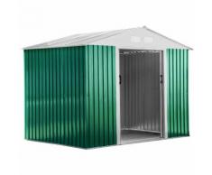 Habit Box Casetta in lamiera da giardino verde zincata 261x181x198cm BASIC L
