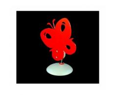 Abat-jour ba-farfalla 015 lampada tavolo bambini plexiglass metallo colorato interno e14, colore