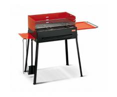 Barbecue A Carbone Carbonella Con 2 Accessori Griglia In Ghisa Ferraboli Royal