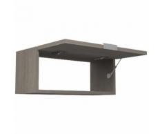 Pensile Arredo bagno | Rovere Grigio - 60x25x25 cm - Maniglia con pistoncino