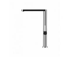 Rubinetto miscelatore lavello fontana cucina VIZIO minimal con canna piatta alta girevole