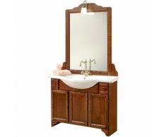 Mobile da bagno in arte povera cm 105 con lavabo, specchiera e applique