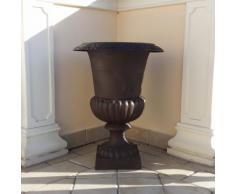 Vaso in ghisa verniciatura anticata casa balcone giardino terrazzo colonna h67cm