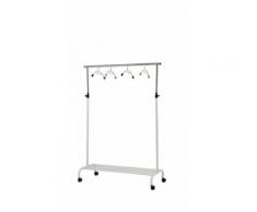 Stand appendiabiti con ruote, estensibile in altezza