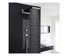 Pannello Doccia Termostatico Integrato Completo con Soffione a Pioggia e Cascata