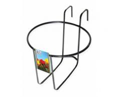 BALCONIERA TONDA PORTAVASO FIORIERA FIORI VASI VASO FIORIERE PIANTE GIARDINO FERRO BATTUTO