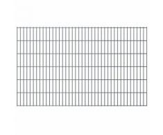 2D Pannello di Recinzione Giardino 2008x1230 mm Grigio