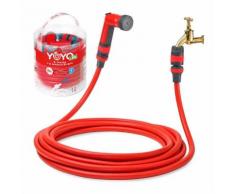 Tubo Innaffio Estensibile Yoyo Papillon 20 Mt Irrigazione Made In Italy Pistola + Accessori