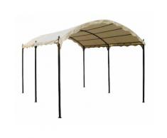 Gazebo in ferro tonga 3x4 con telo bianco per esterno giardino