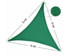 Vela Parasole Ombreggiante Triangolare 5x5x5 mt Verde