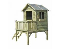 Casetta da Giardino per Bambini in Legno - 180X155x220cm - Pavimento Incluso - ITALFROMBABY101