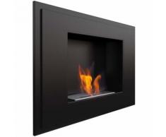 Camino A Bioetanolo Da Parete 80x59x20,1 Cm Flig Los Angeles Nero