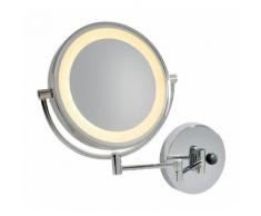 Lampada da parete a specchio SLV Vissardo cromata LED 3000K, IP21 149782