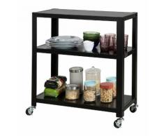 SoBuy Carrello da Cucina Scaffale in Metallo Porta microonde,Nero,FKW61-SCH
