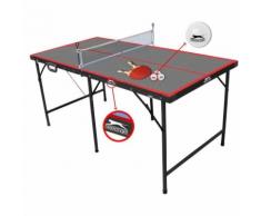 Tavolo Da Per Gioco Ping Pong Pieghevole Con Rete Palline Racchette 154x77x68 CM