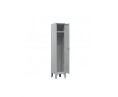 Armadio spogliatoio in metallo, 1 vano e 1 ripiano, Mis. 300 L x 500 P x 1800 H mm, maniglia in