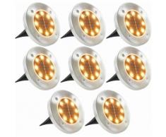 Lampade Solari da Terra 8 pz Luci a LED Bianche