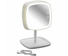 WENKO Specchio per cosmesi con LED e lampada da tavolo Ostia