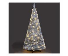 ALBERO ALBERI DI NATALE SLIM 180 CM CON 200 LED ADDOBBI NATALIZI INNEVATO
