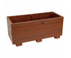 Fioriera in legno di pino rettangolare medium per terrazzo giardino balcone verdemax