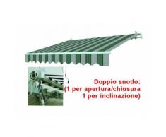 Tenda da sole avvolgibile a sbraccio Cm. 395x250 - bianco-verde