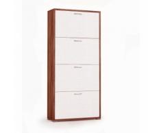 Scarpiera 4 ante a ribalta doppia profondità rovere salvaspazio EL7004RSC/BC