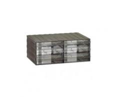 Cassettiera in plastica componibile con 6 cassetti trasparenti, mis. 562 L x 390 P x 228 H mm, peso