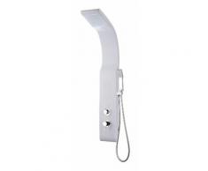 Pannello doccia Meccanico Bianco in ABS con Cascata e 1 getto Idromassaggio serie Adriel