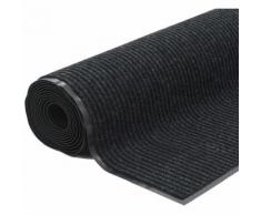 Zerbino Lungo Antiscivolo con Base in Vinile 1,2x10 m Nero