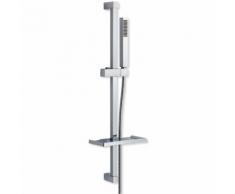 Saliscendi set doccia quadra con portasapone quadro modello Design sphera