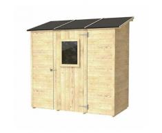 Casetta Box Capanno In Legno Per Attrezzi Con Porte E Finestra 207x102x224cm