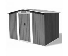 Capanno per Attrezzi in Metallo Grigio 257x205x178 cm