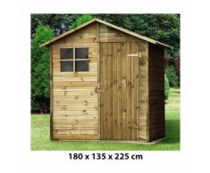 Casetta Box Capanno In Legno Per Attrezzi Con Porta E Finestra 180x135x225cm