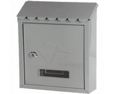 Cassetta postale grigia buca della posta porta lettere alluminio 30 x 21 x 7