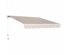 Outsunny Tenda da Sole Avvolgibile da Esterno Impermeabile in Alluminio, Beige, 3x2.5m