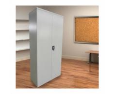 Armadio in Metallo Ufficio per Archiviazione ad Ante Battenti DIM 100X45X200