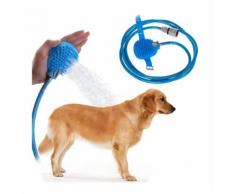 Accessorio lavaggio cane doccia silicone tubo giardino pet toelettatura toletta